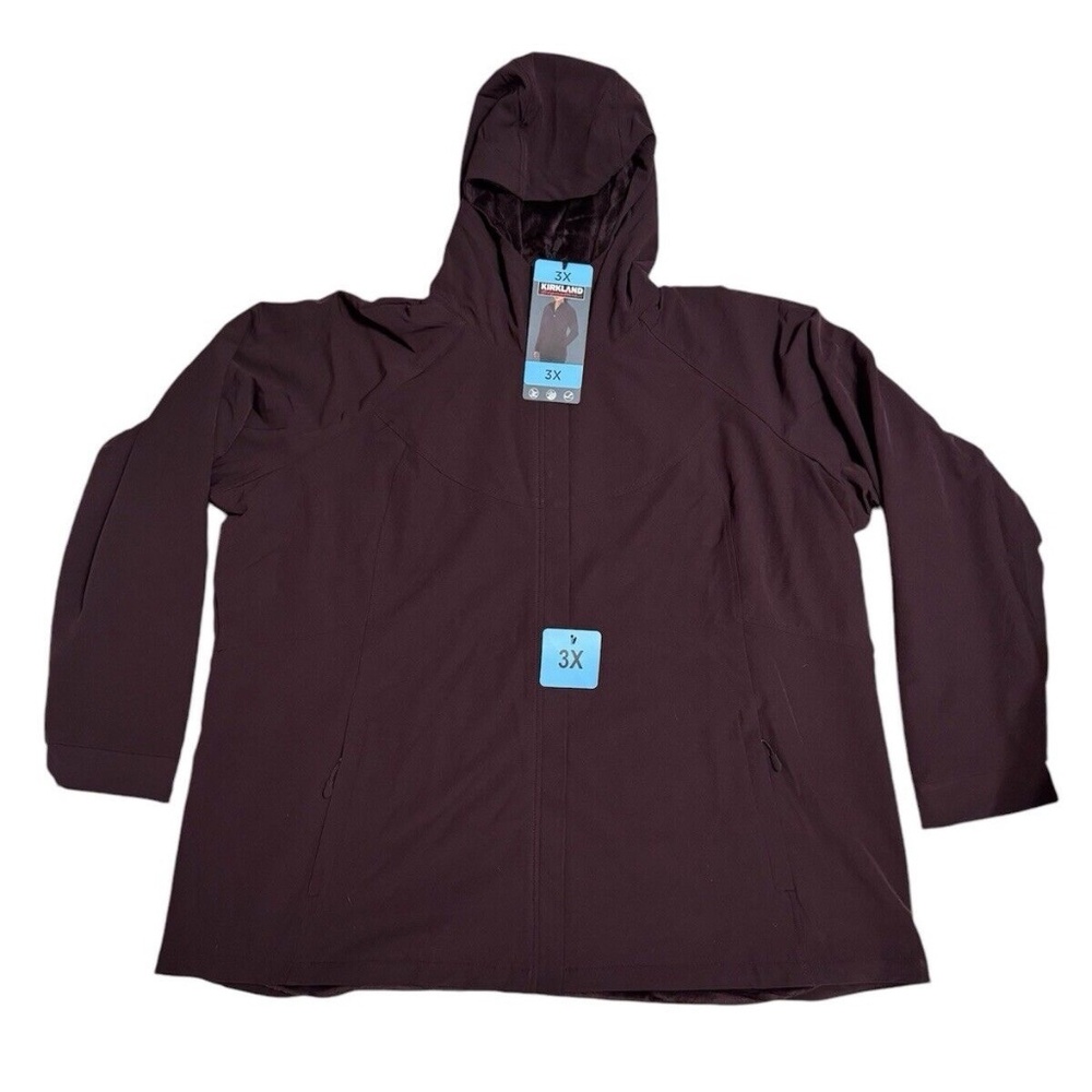 Kirkland Signature Womens Plus Size Softshell Jacket Fuchsia Heather Size 3X NWT